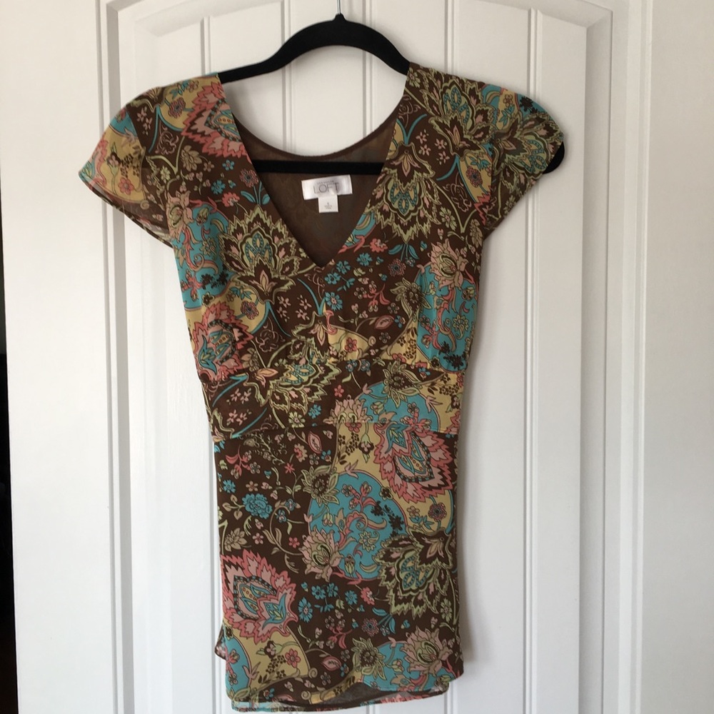 Ann Taylor LOFT Tie-Back Blouse
